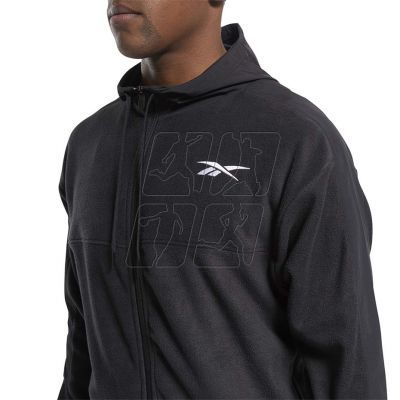 10. Reebok Workout Ready Fleece Full Zip Hoodie M FS8450