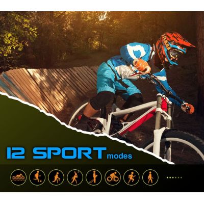 11. Rubicon RNCE88-2 Black Smartwatch - Black Silicone Strap + Black Bracelet