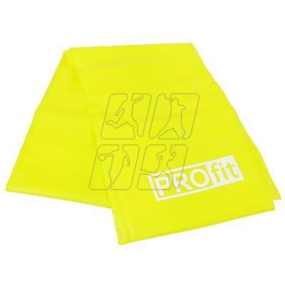 2. Fitness rubber PROFIT LONG LIGHT 200x15x0,35cm yellow DK 2227