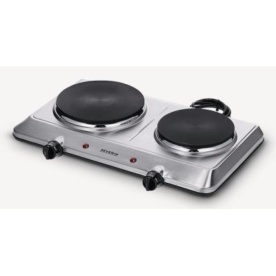 SEVERIN DK 1014 cooktop Stainless steel Countertop 45.5 cm Sealed hob 2 zone(s)