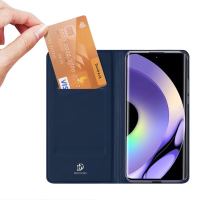 2. Dux Ducis Skin Pro Case for Realme 10 Pro Flip Card Wallet Stand Blue