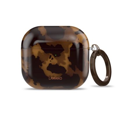 2. Tech-Protect Lamano case for AirPods 4 - brown and black