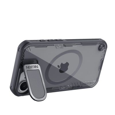 5. Nillkin Iceblade Prop Magnetic Case with Lens Cover and Stand for iPhone 16e / 17e - Black