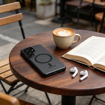 6. Tech-Protect MagSlim MagSafe Case for Samsung Galaxy S26 Ultra - Matte Black