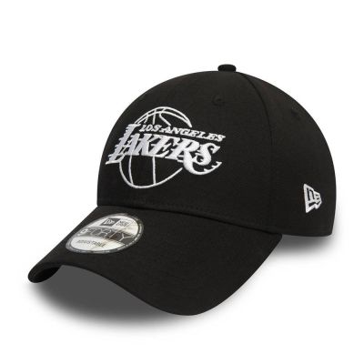 New Era 9FORTY NBA LA Los Angeles Lakers Outline Black Cap - 12292584