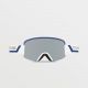 2. Volcom GARDEN DARK BLUE OFF WHITE SKY/SILVER CHROME snowboard goggles (VG0122106)