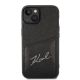 3. Karl Lagerfeld Signature Logo Cardslot Case for iPhone 13 / 14 / 15 - Black