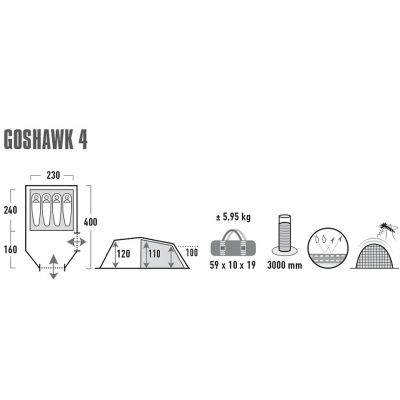 28. High Peak Goshawk 4 Tent 10307