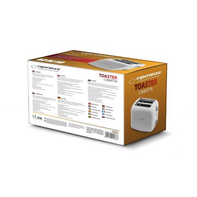 8. Esperanza Ciabatta Toaster EKT002 (600W; white)