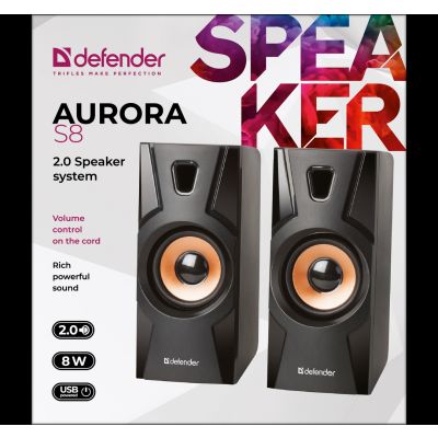 4. DEFENDER SPEAKERS AURORA S8 2.0 8W USB 65408