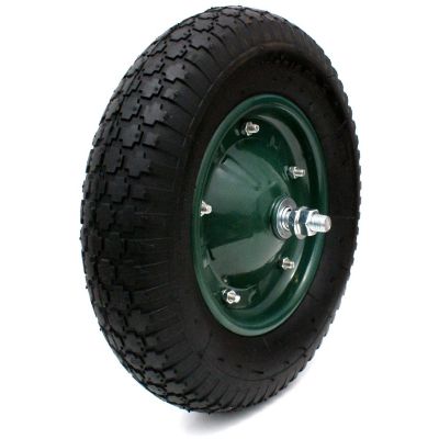 WHEEL FOR WHEELBAR GARDEN TROLLEY, INFLATABLE, 38CM, 4PR 4.00-8