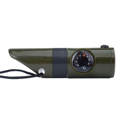 Mil-Tec 6-in-1 Survival Whistle - Green 16328401