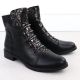 13. Women’s Black Floral Ankle Boots Jezzi ASA62-16