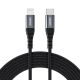 2. Choetech IP0041 USB-C / Lightning MFi 480Mb/s 3A 2 m cable - black