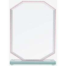 Glass trophy with a broken base