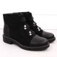 2. Women’s Black Suede-Look Ankle Boots with Warm Lining M.Daszyński SA252-4