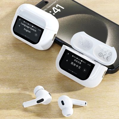 7. Dudao U19 in-ear TWS wireless Bluetooth 5.3 headphones with LED display - white
