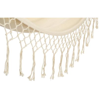 16. GARDEN HAMMOCK FOR 1 PERSON 200X100CM WITH SPREADER BAR AND FRINGE MIAMI ECRU