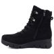 8. Women's black suede wedge ankle boots M.Daszyński MR23109A-3