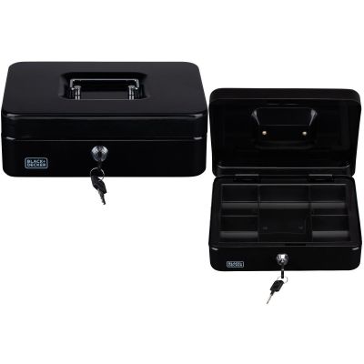 METAL CASE FOR MONEY AND DOCUMENTS 25x8.5x18CM BLACK + DECKER
