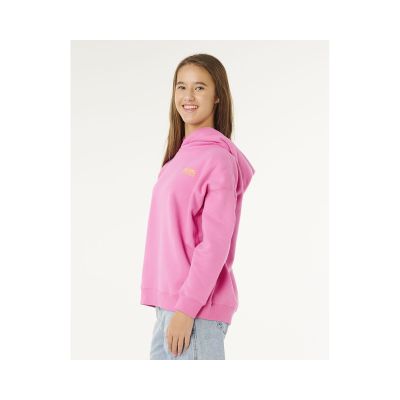 2. RIP CURL Surf Puff Hood-Girl pink sweatshirt