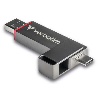 Verbatim Dual QuickStick USB Flash Drive 512GB USB Type-A / USB Type-C 3.2 Gen 1 (3.1 Gen 1) Grey