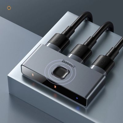 11. Baseus bidirectional switch splitter switcher HDMI - 2x HDMI 4K / 30 Hz gray (CAHUB-BC0G)