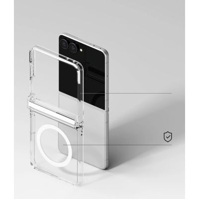 8. Ringke Fusion Flap Magnetic MagSafe Case for Samsung Galaxy Z Flip 8 - Clear