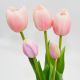 10. BOUQUET OF 5 LIGHT PINK TULIPS 39 CM LIKE LIFE SPRING DECORATION