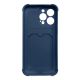 2. Card Armor Case Pouch Cover for iPhone 13 Mini Card Wallet Silicone Air Bag Armor Case Navy Blue