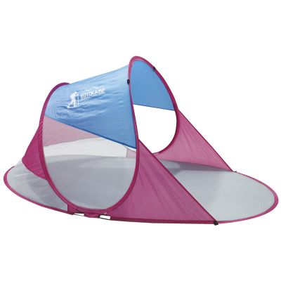 13. SELF-EXPLODING BEACH SCREEN TENT BLUE AND PINK