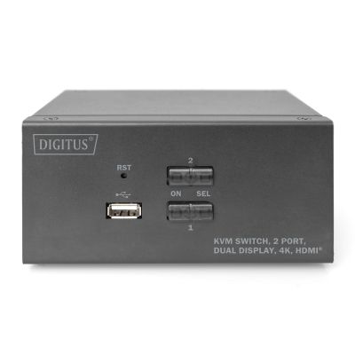 8. KVM Switch, 2-Port, Dual Display, 4K, HDMI