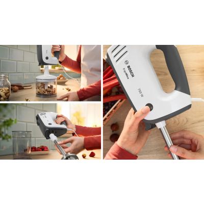 19. Bosch ErgoMixx MFQ37490 Mixer with Bowl (750W; White)