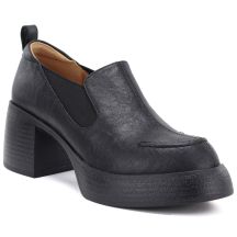 Women's black leather high-heeled shoes D&A S.Barski CR62-3525