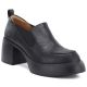 Women's black leather high-heeled shoes D&A S.Barski CR62-3525