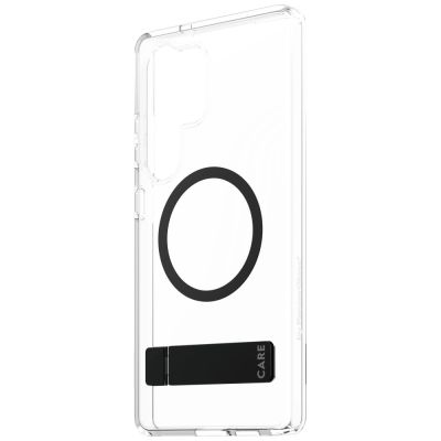 3. CARE by PanzerGlass Feature Black Kickstand & QI Case for Samsung Galaxy S25 Ultra - Transparent