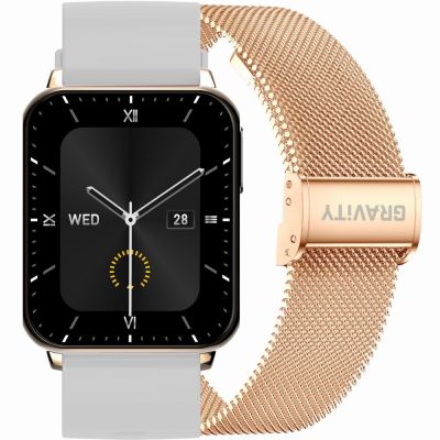 Smartwatch Gravity Rose Gold Gray 2 Straps GT17-4