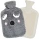 2. RUBBER HOT WATER BOTTLE 1.75L IN ANIMAL COVER - ANTHRACITE