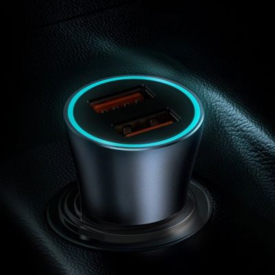 19. Baseus Golden Contactor Pro fast car charger USB Type C / USB 40 W Power Delivery 3.0 Quick Charge 4 + SCP FCP AFC gray (CCJD-0G)
