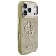 4. Guess Fixed Glitter Big 4G Metal Frame case for iPhone 17 Pro - gold