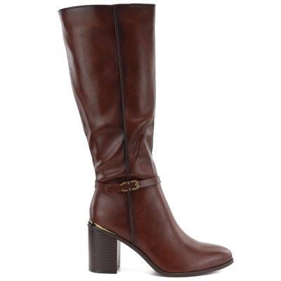 2. Women’s Brown Block-Heel Boots Sergio Leone KZ-08