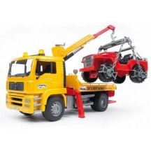 BRUDER MAN TGA Breakdown Truck with Off-Road Vehicle