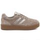 2. Women's beige leather platform sneakers S.Barski LR62-7107