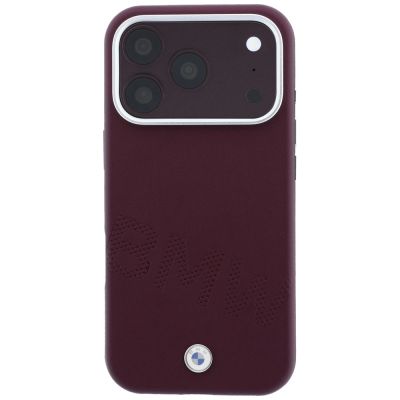 3. BMW Sign Inclined Deboss Letters MagSafe case for iPhone 17 Pro / 18 Pro - burgundy