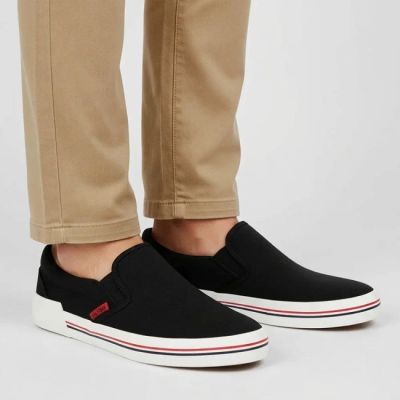 6. Men's slip-on sneakers, black, Filippo MTN7792