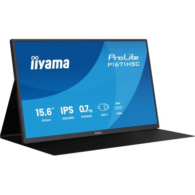 iiyama ProLite P1671HSC-B1 computer monitor 39.6 cm (15.6") 1920 x 1080 px Full HD LED Black