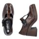 6. Women's brown high heel shoes Rieker 58053-25