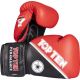 TOP TEN RTT-4Select Leather Boxing Gloves 10 oz Red and Black