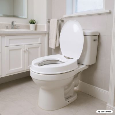 17. Toilet seat extension with lid 10cm