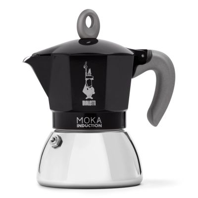 6. Bialetti Moka Induction 4TZ Black Moka Pot